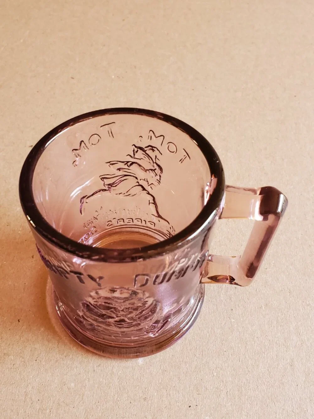 Vintage Mug Humpty Dumpty & Tom Tom the Pipers Son Indiana Glass Nursery Rhyme